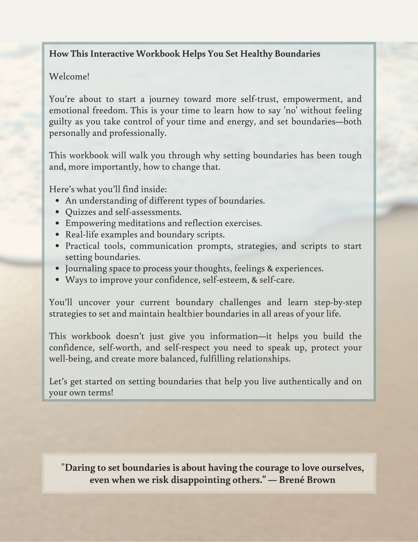 The Power of Saying No Interactive Workbook: Learn to Set Boundaries and Stop People Pleasing