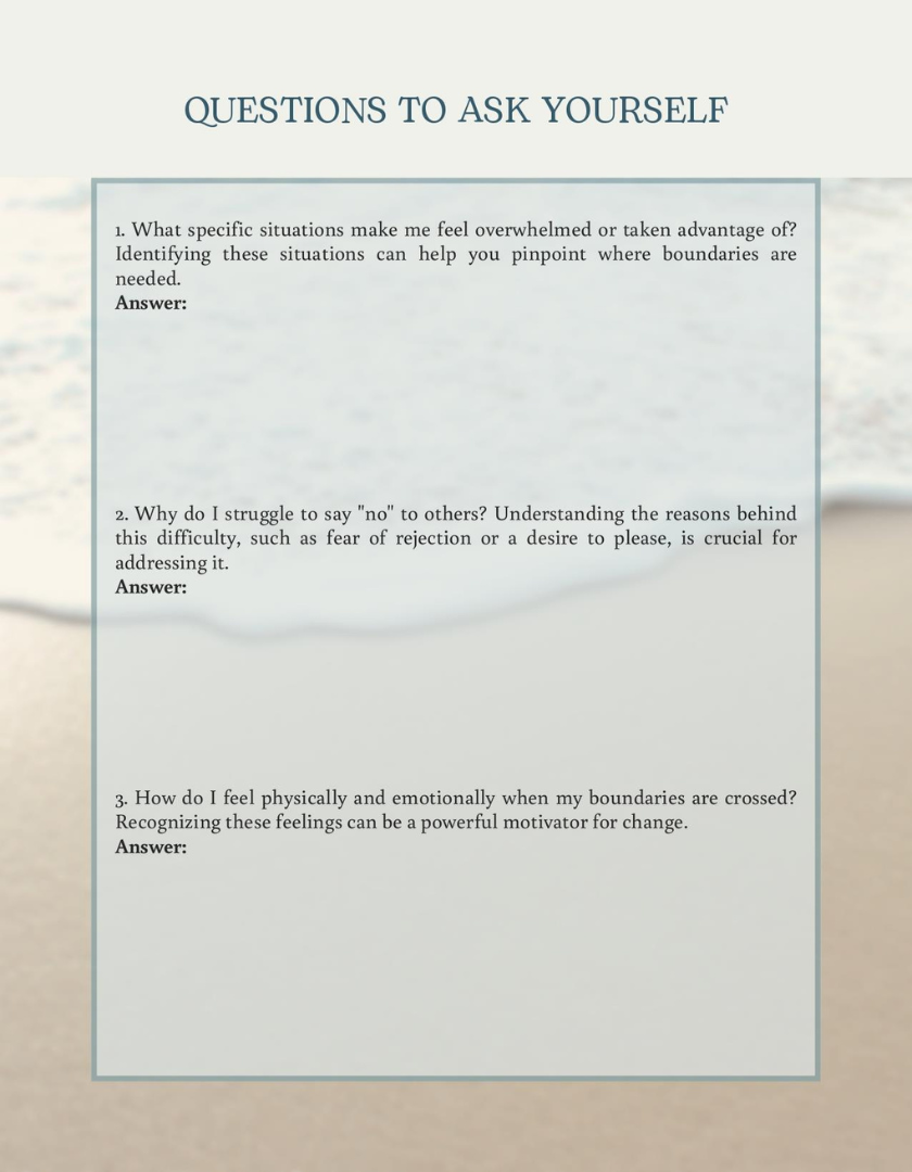 The Boundaries Workbook: Stop People-Pleasing & Reclaim Your Peace