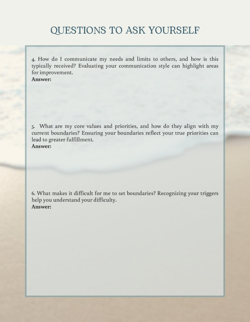 The Boundaries Workbook: Stop People-Pleasing & Reclaim Your Peace