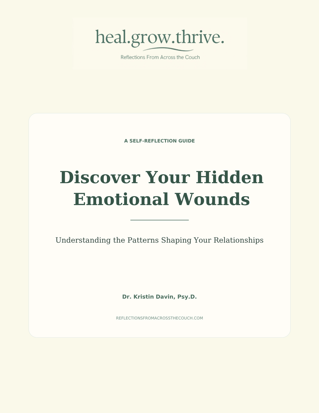 Discover Your Hidden Emotional Wounds