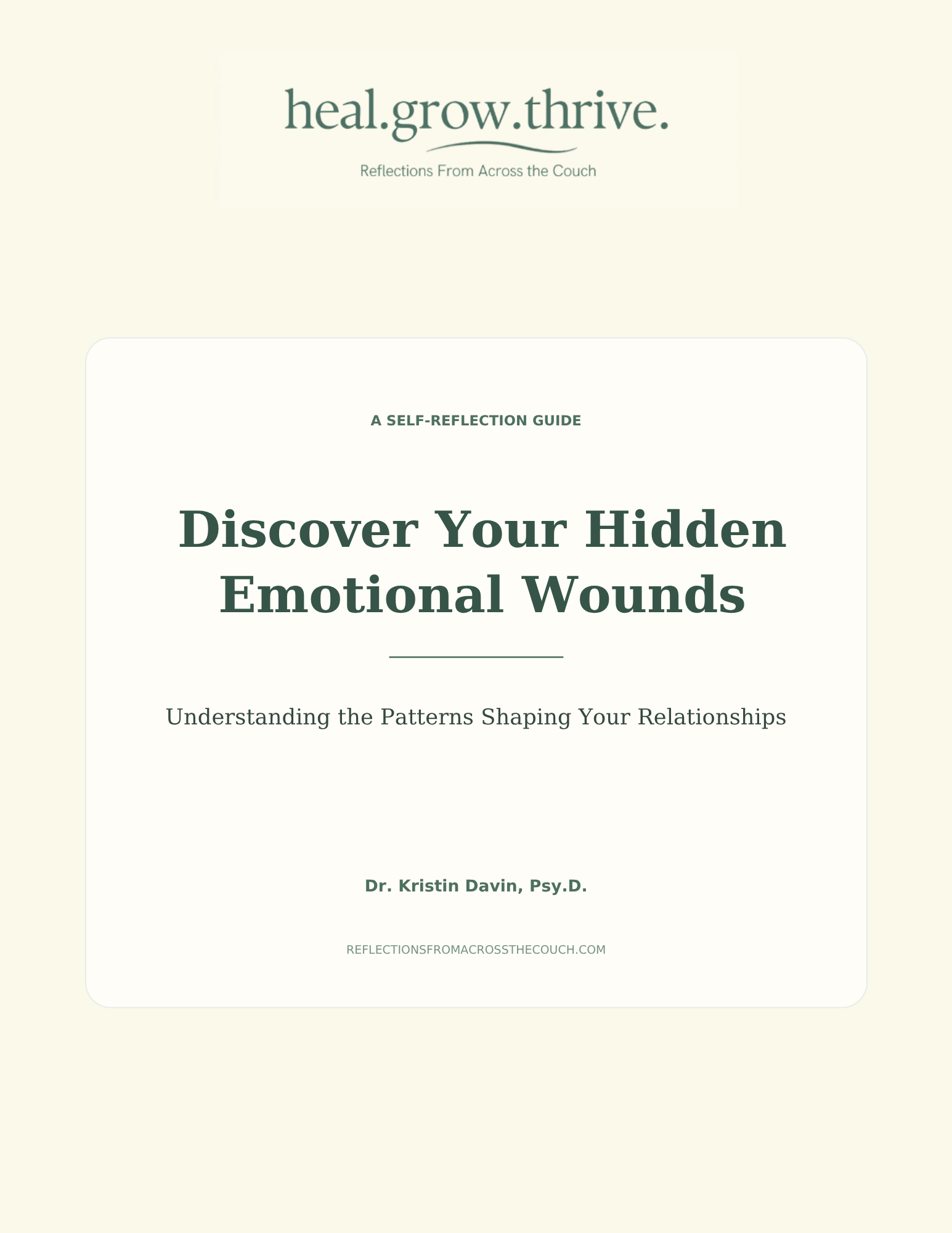 Discover Your Hidden Emotional Wounds