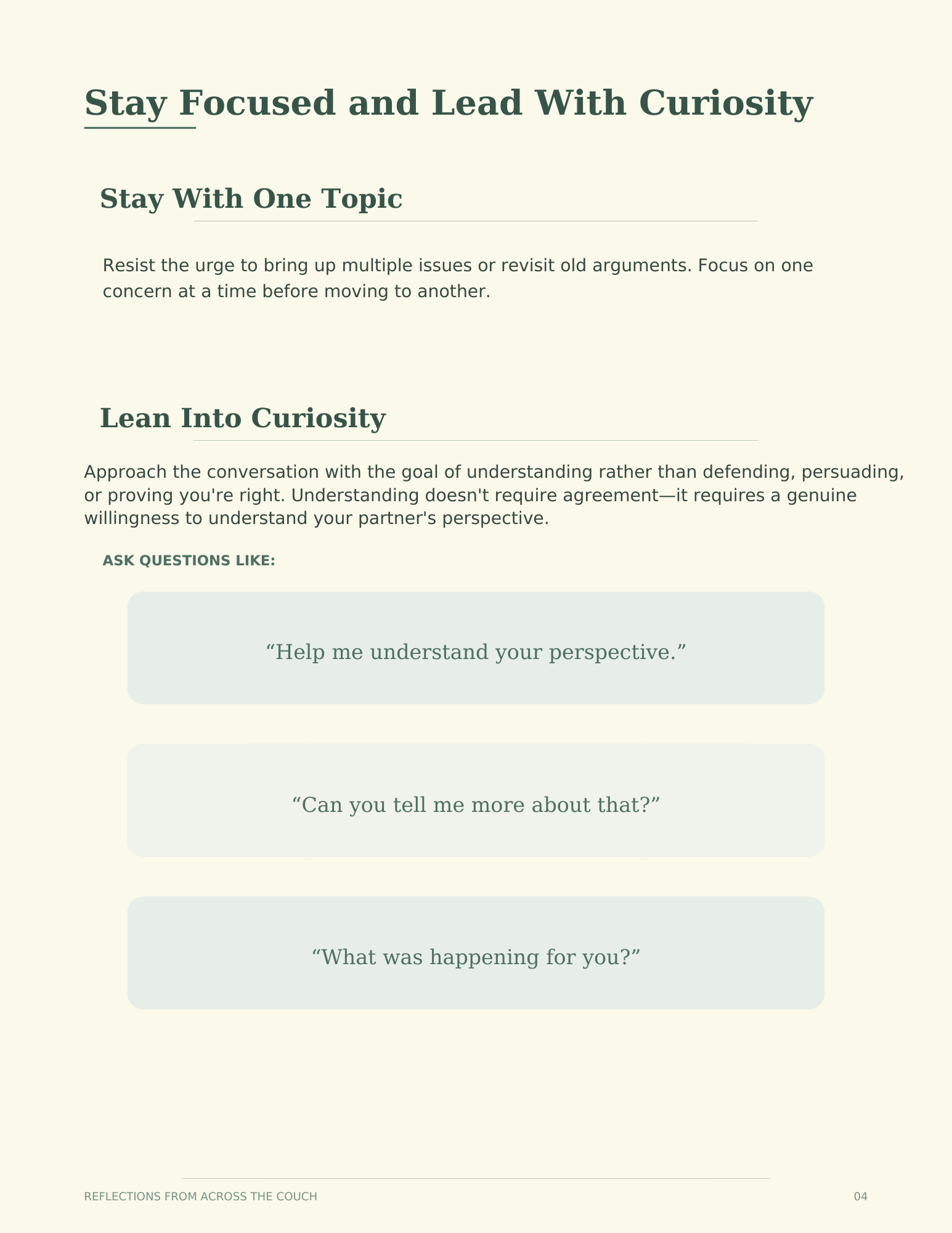 How to Have More Productive Conversations