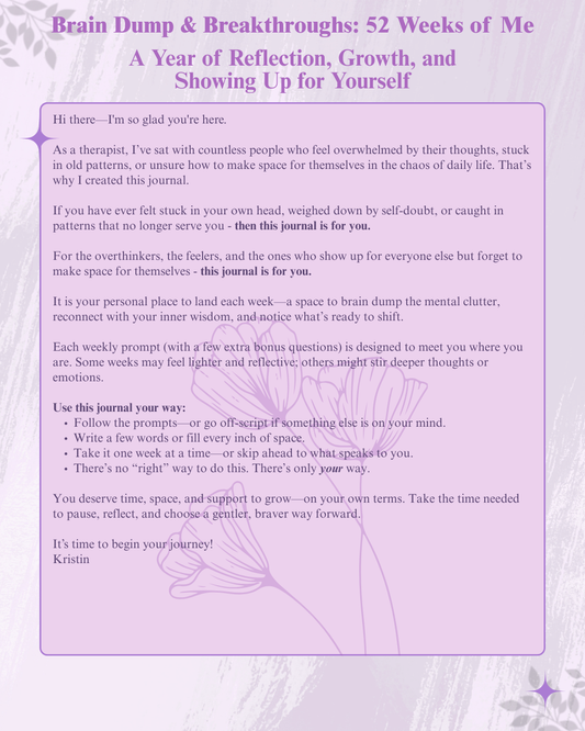 Brain Dump & Breakthroughs: 52 Weeks of Me Journal