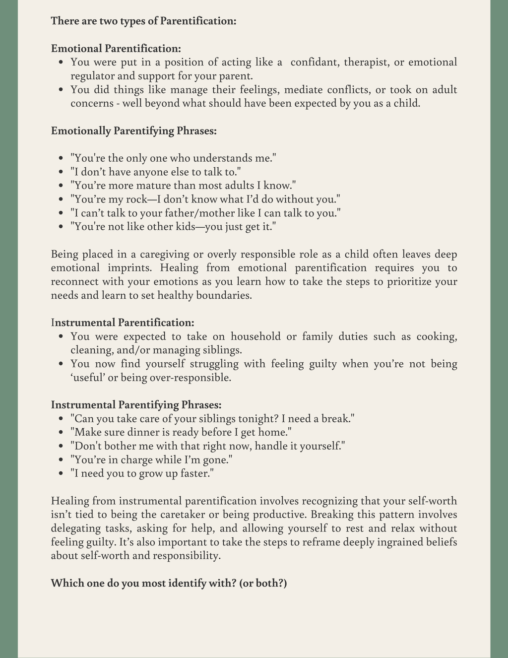 Parentified No More: A Healing Workbook for Adult Children Who Grew Up Too Fast