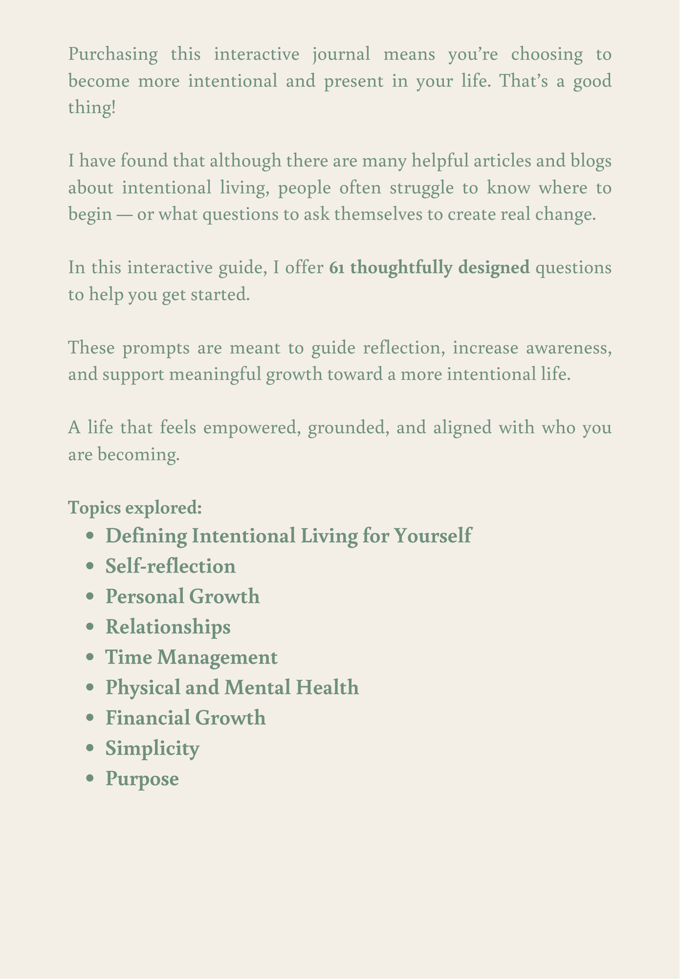 Pause, Reflect, Realign:  61 Questions for a More Intentional Life